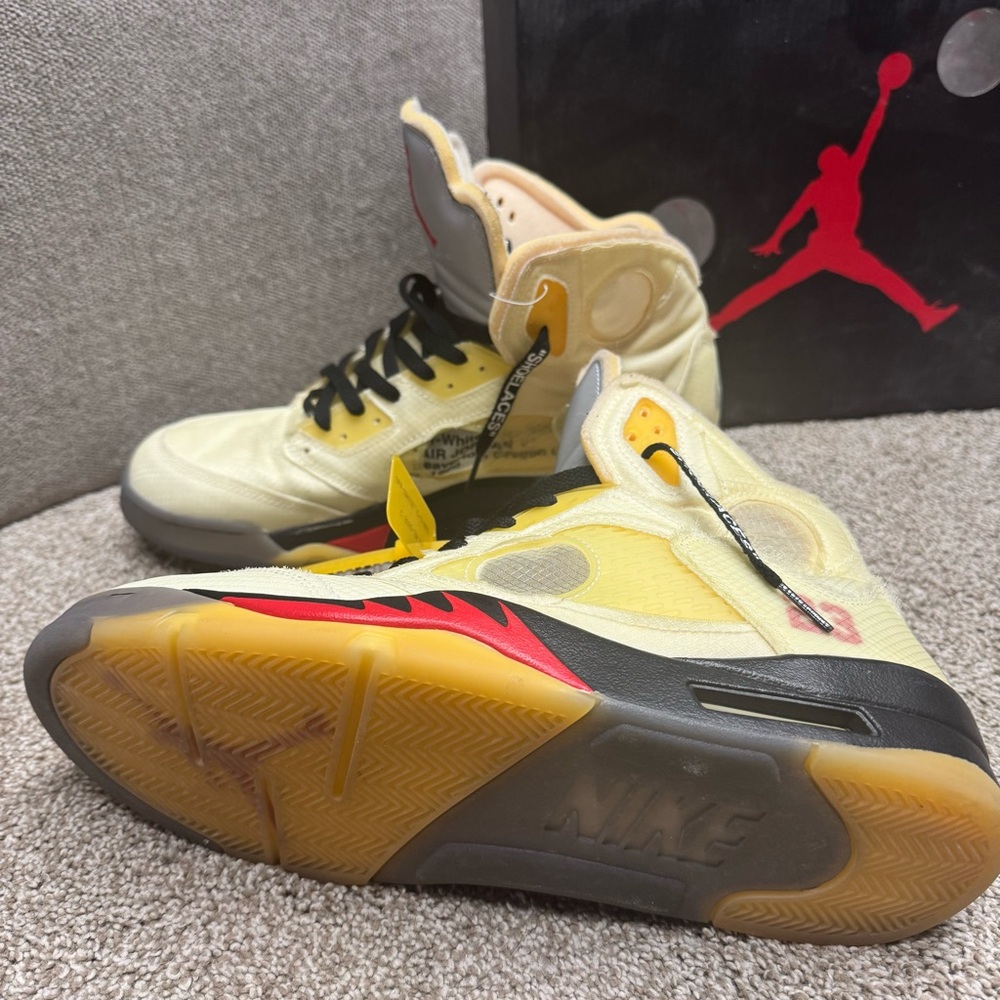 Jordan 5 Off-White ‘Sail’ 2019 Men’s Size 13 Barely Worn - Picture 5 of 11
